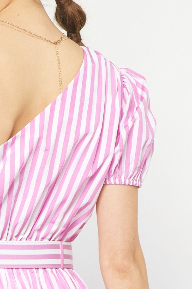 Augusta Dream Striped Dress - Pink