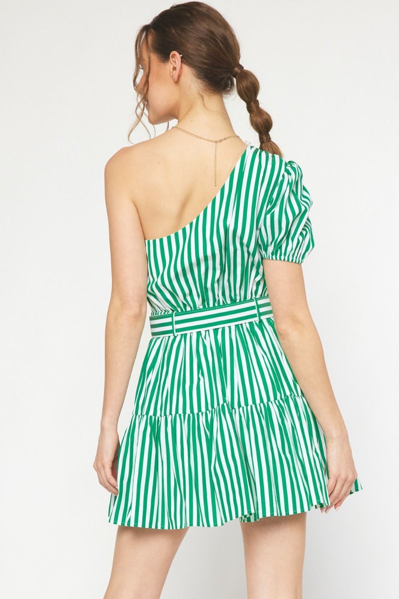 Augusta Dream Striped Dress - Green