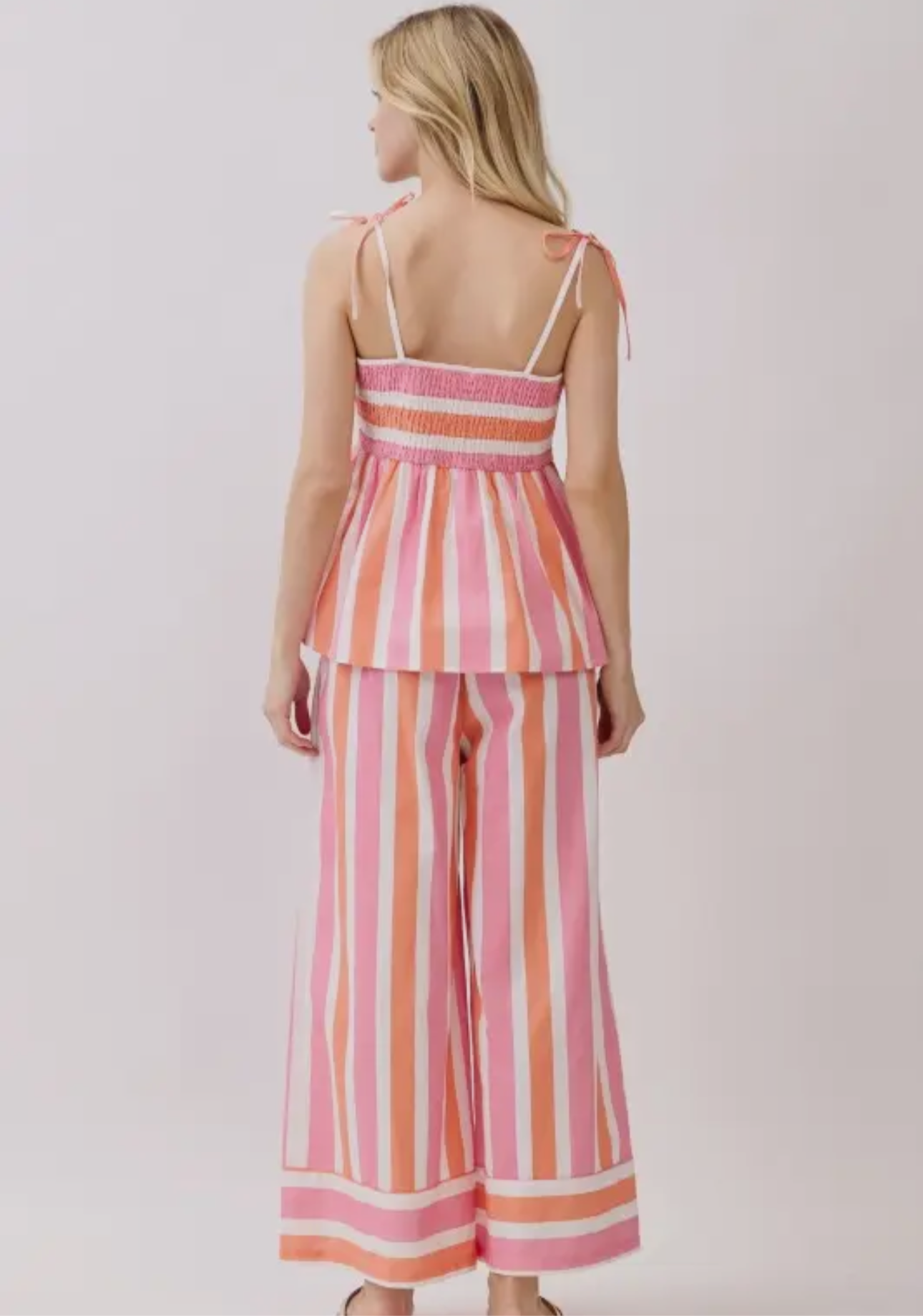 Pink & Orange Striped Set