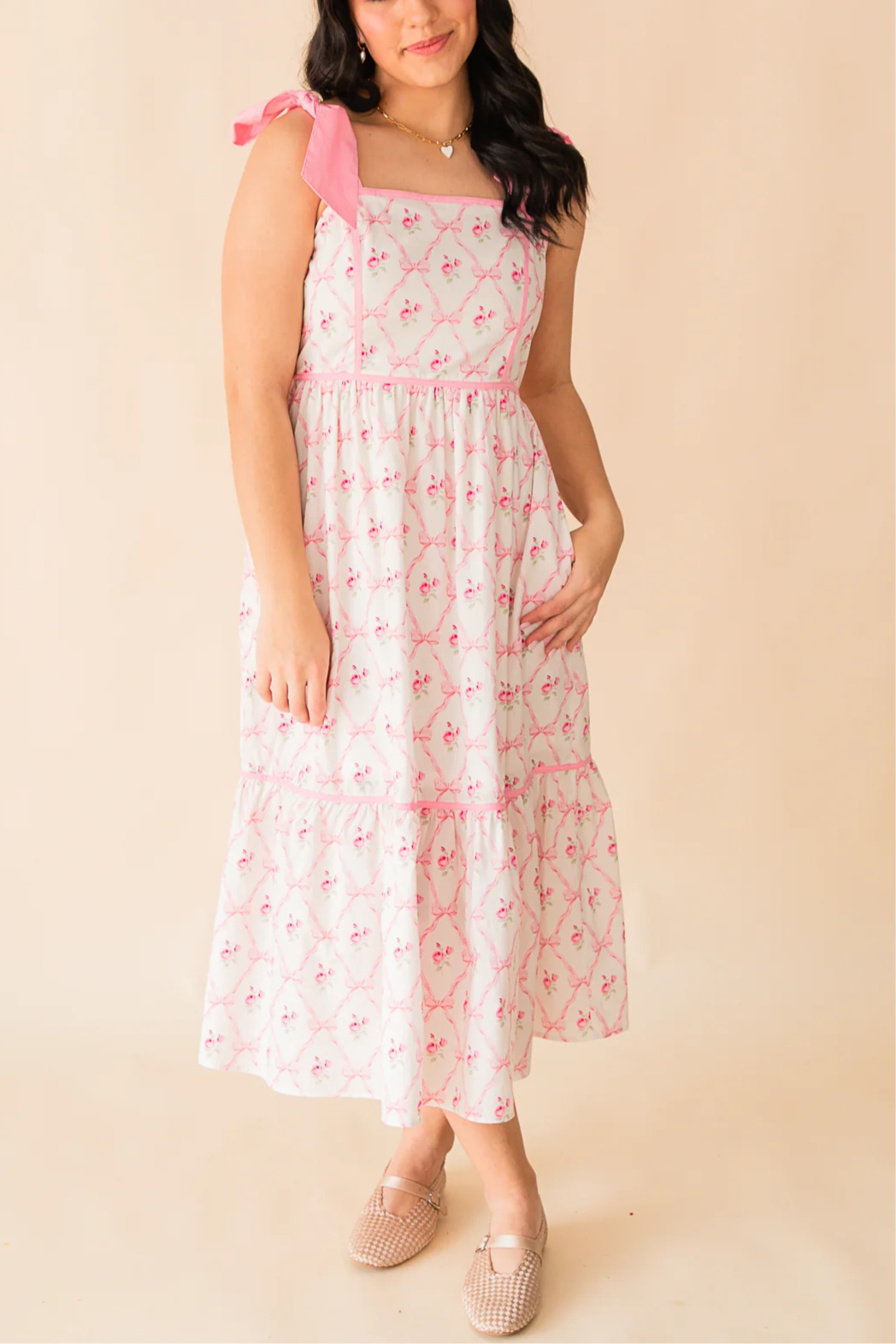 Blossom Belle Midi Dress - Pink