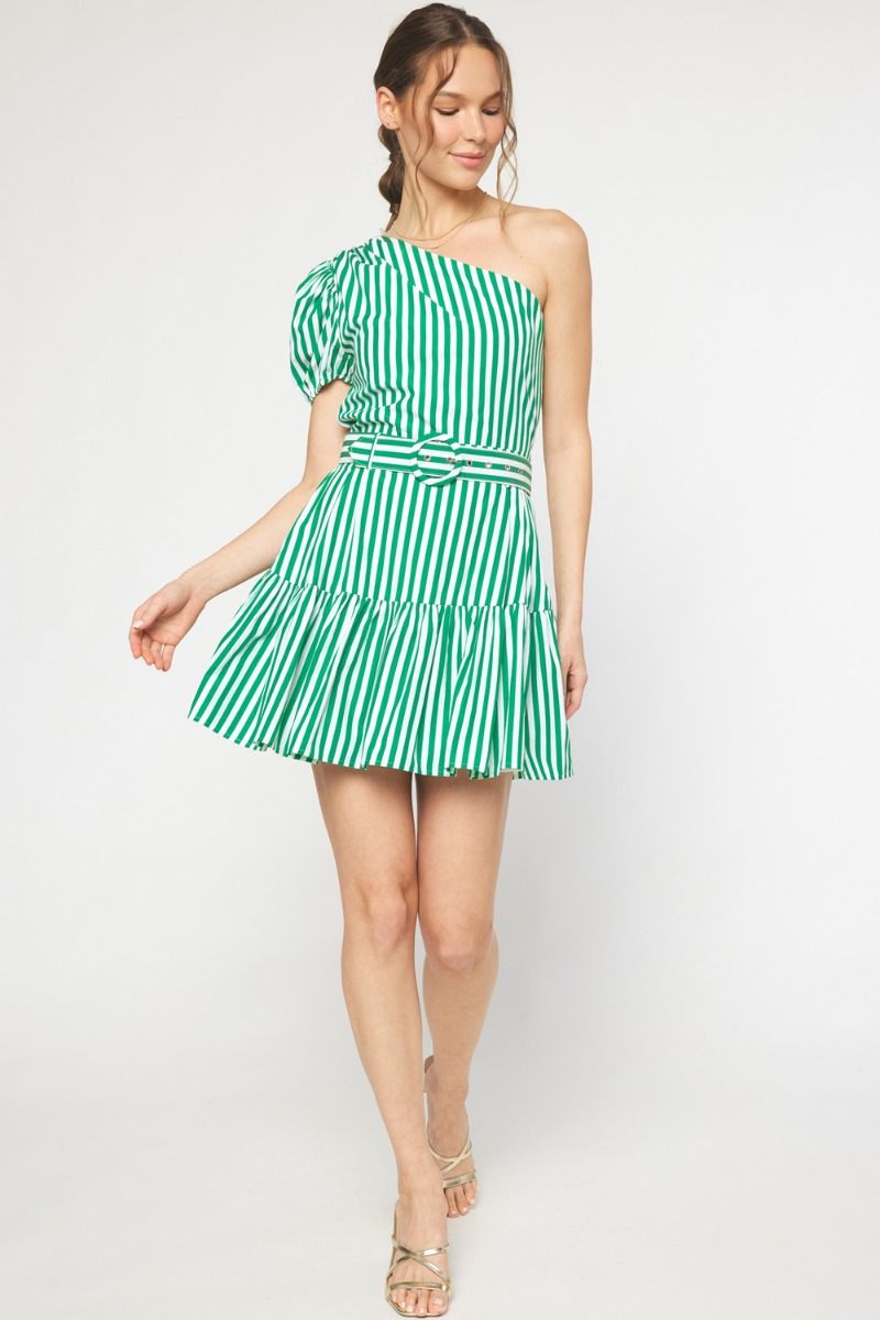 Augusta Dream Striped Dress - Green