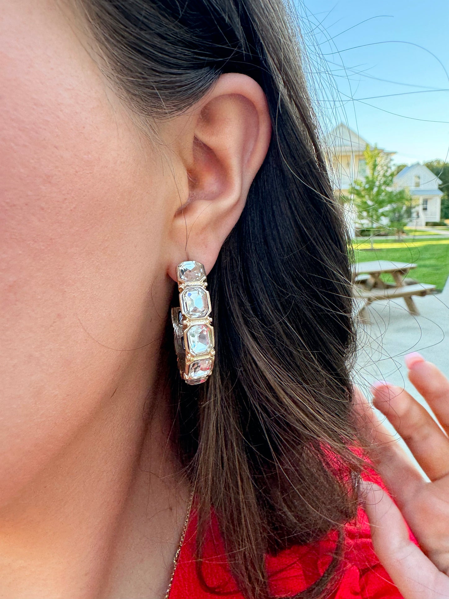 Jewel Hoop Earrings