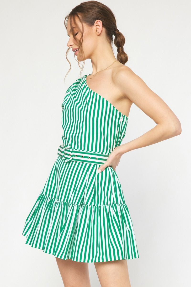 Augusta Dream Striped Dress - Green