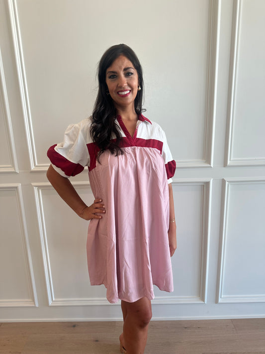 Kickoff Season Red Swing Dress