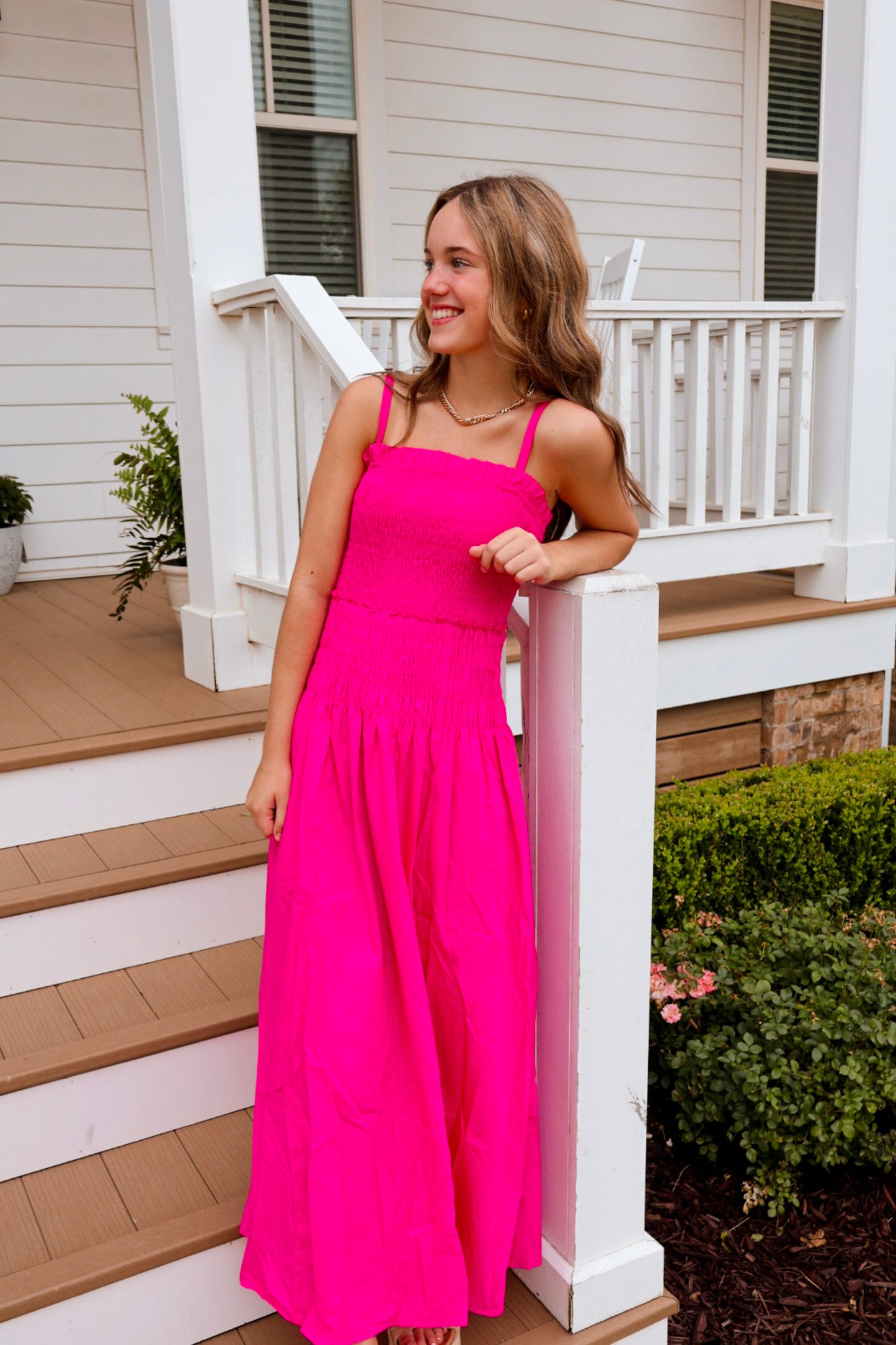 First Impression Midi Dress - Fuscia