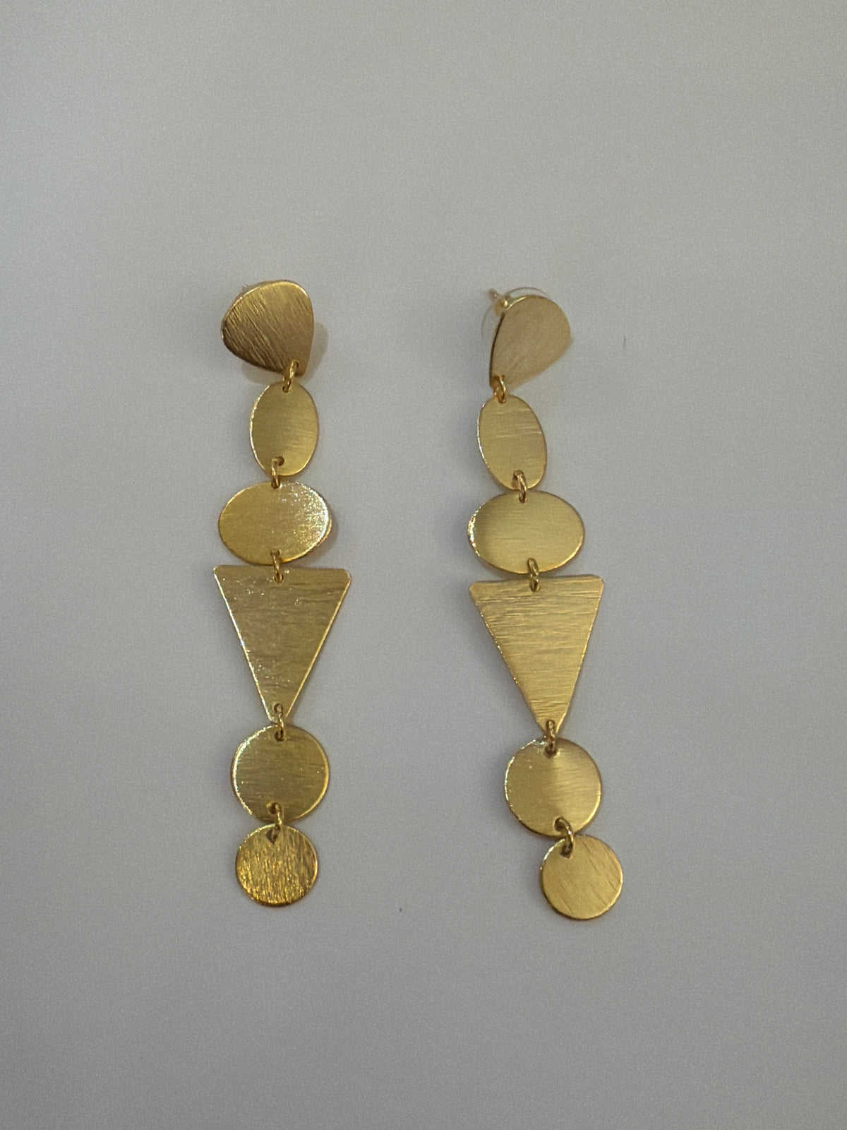 Gold Geometrical Drop Earrings