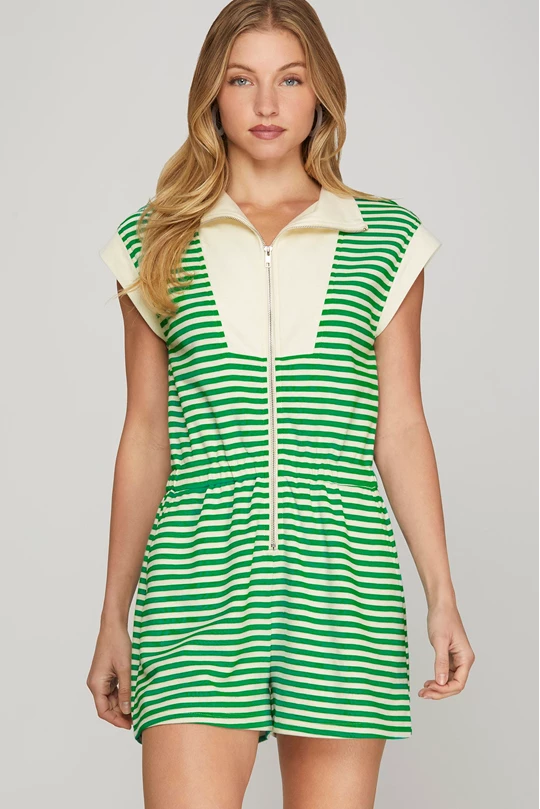 On The Go Zip Up Romper