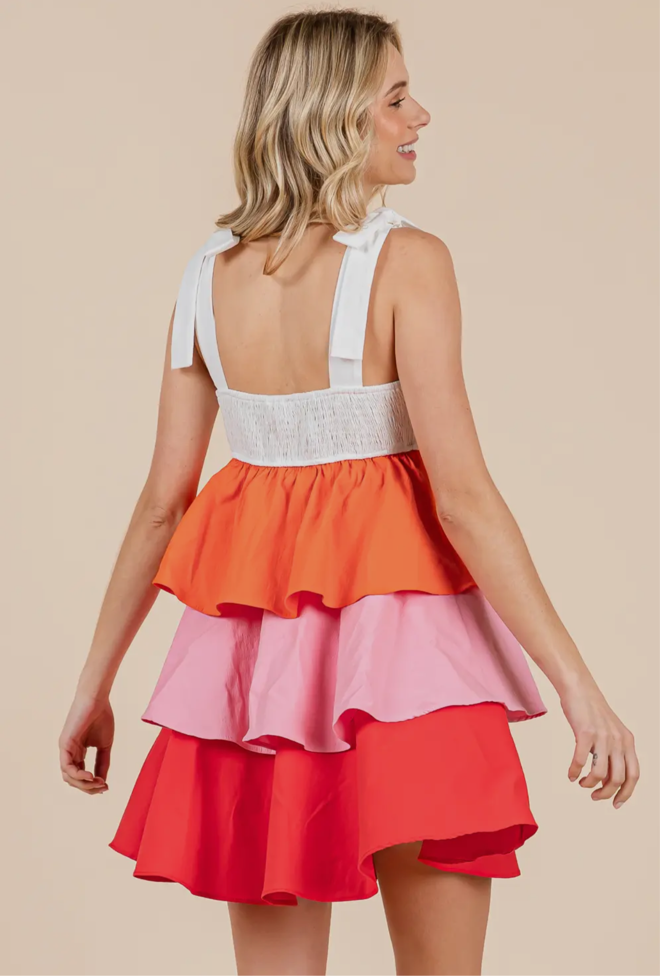 Sunset Tiered Mini Dress