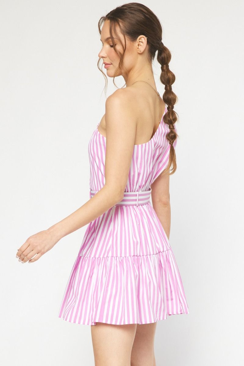Augusta Dream Striped Dress - Pink