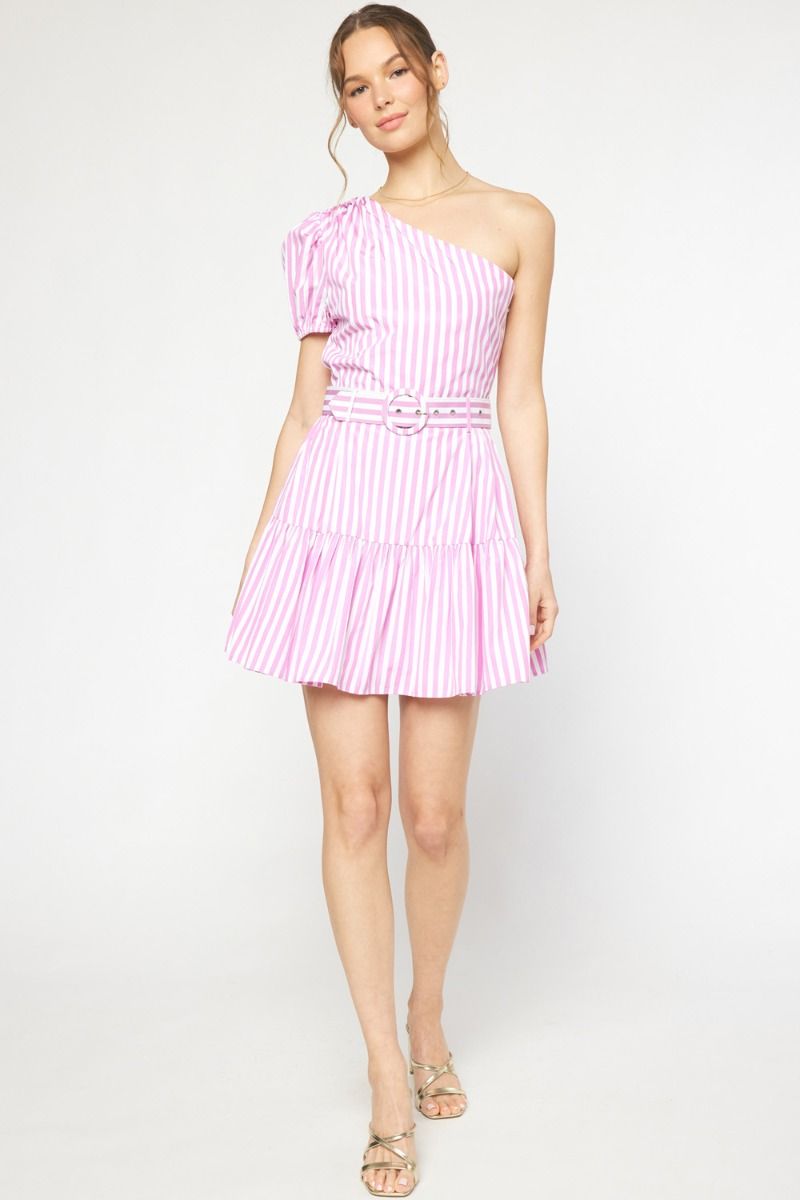 Augusta Dream Striped Dress - Pink