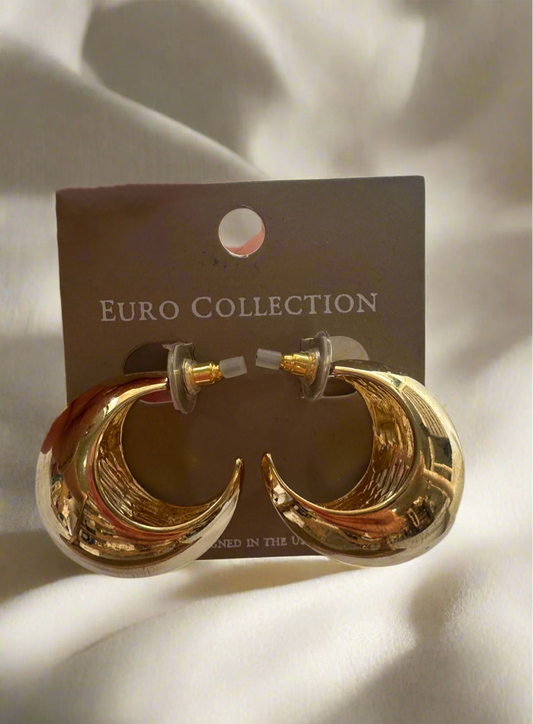 Chunky Gold Hoop Earrings