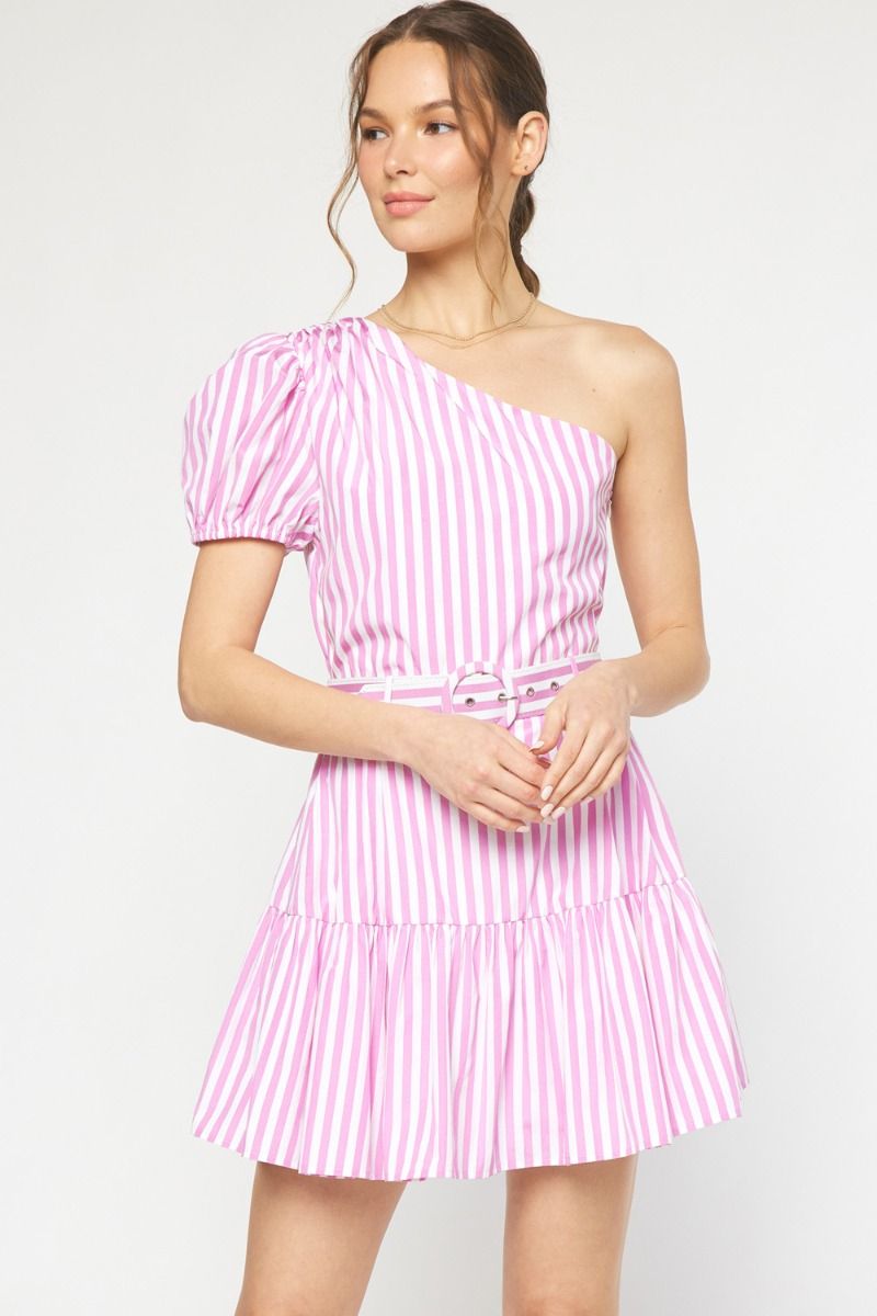 Augusta Dream Striped Dress - Pink