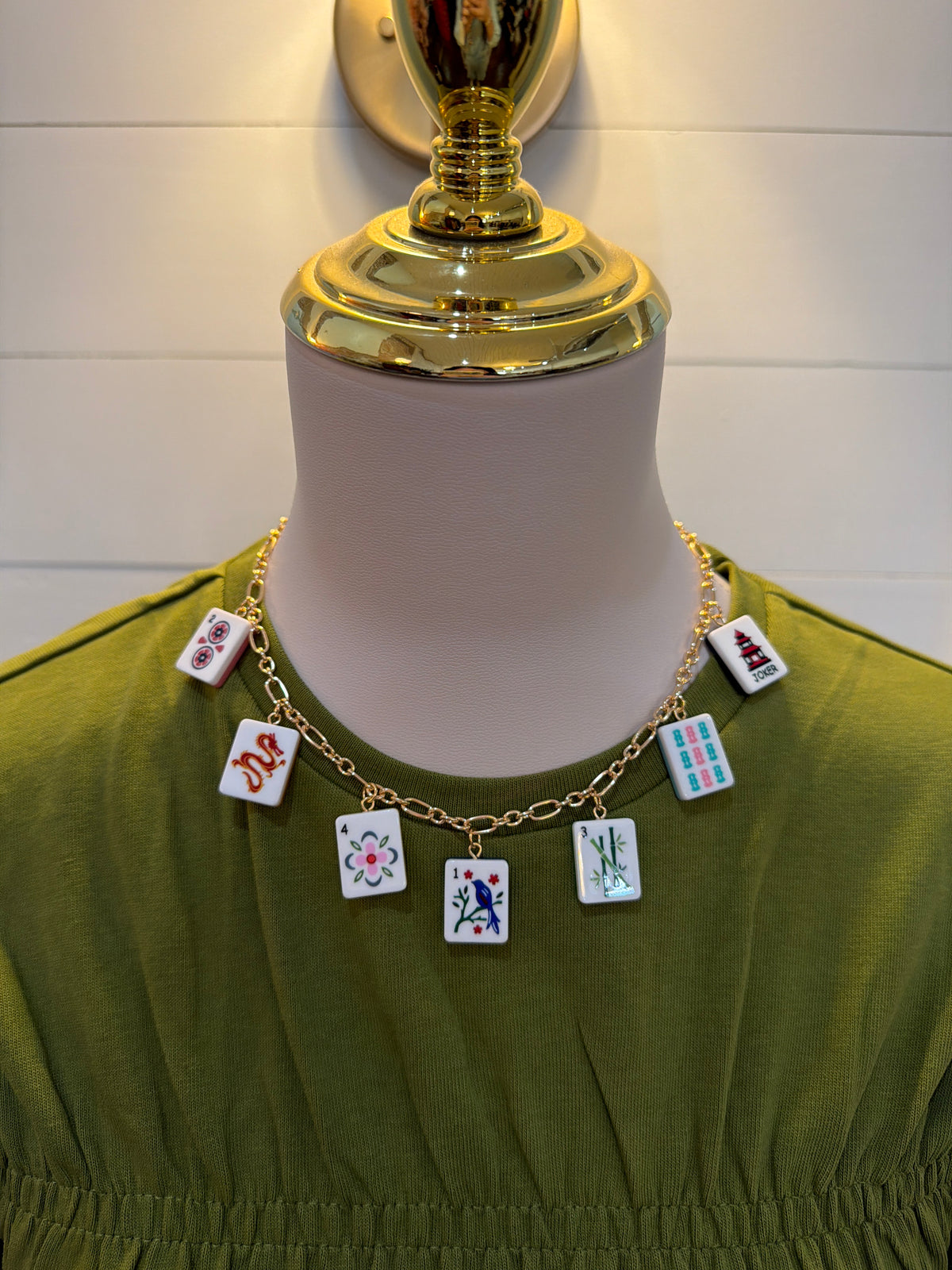 Mahjong Charm Necklace