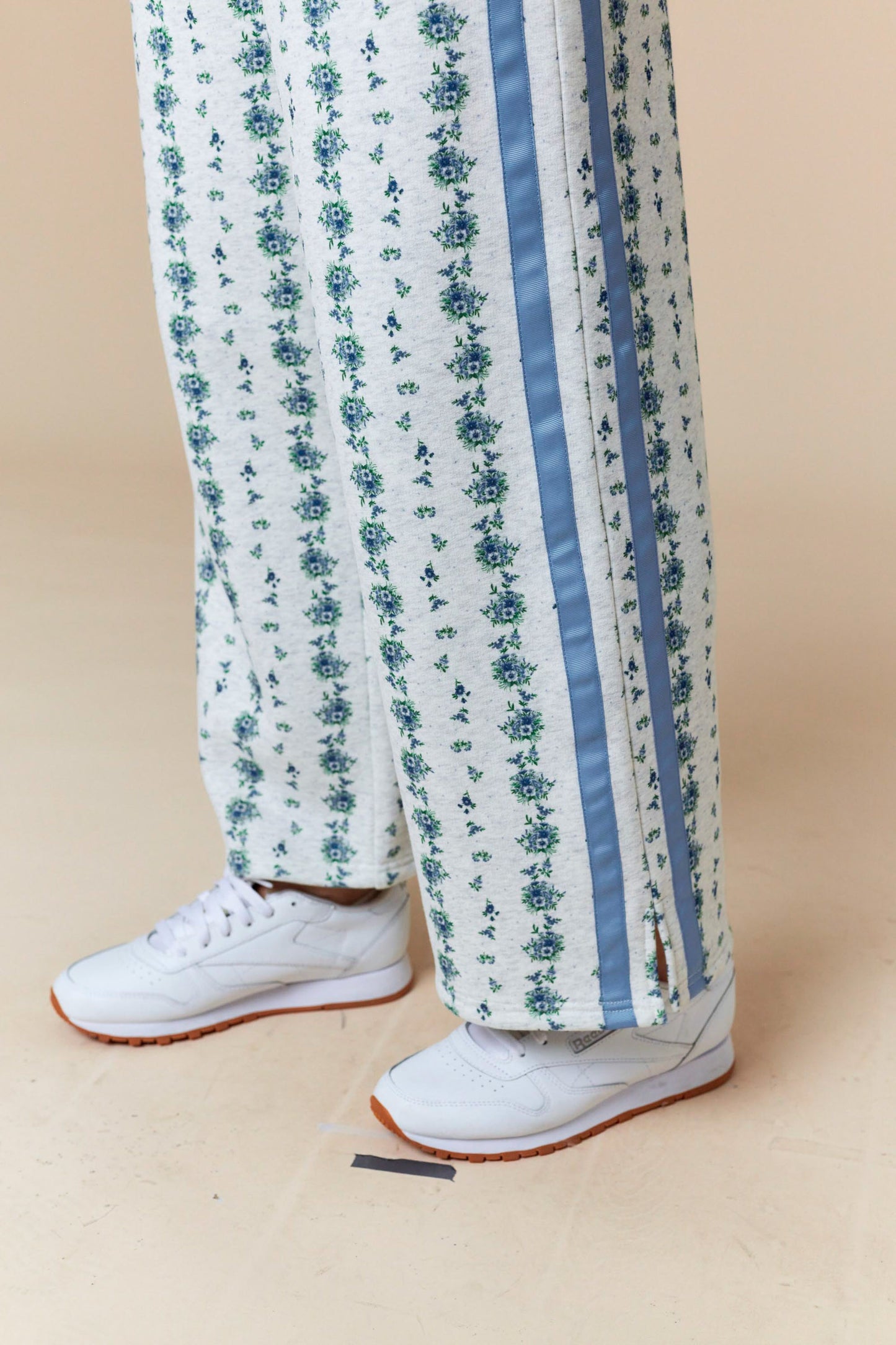 Blue Floral Printed Matching Sweat Set