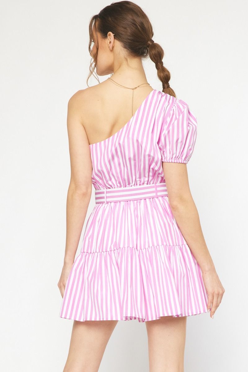 Augusta Dream Striped Dress - Pink