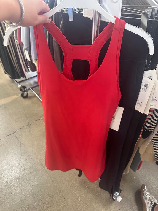 Madison Athletic Dress With Built-In Spandex - Red