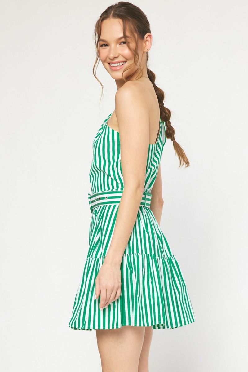 Augusta Dream Striped Dress - Green