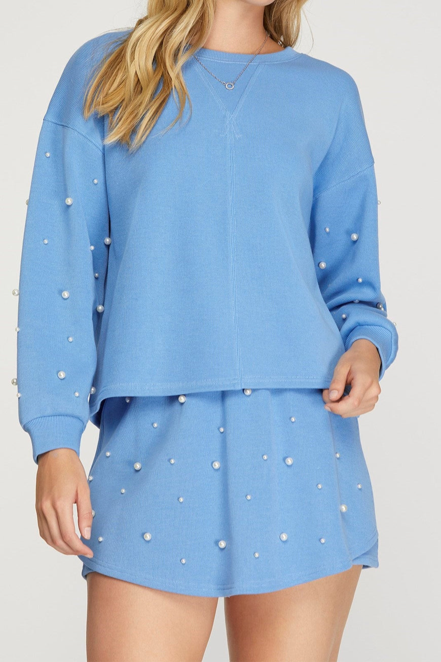 Blue Knit Set