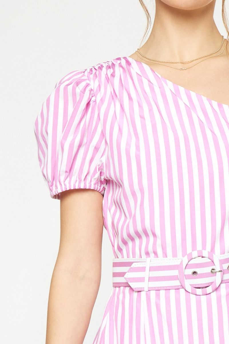 Augusta Dream Striped Dress - Pink