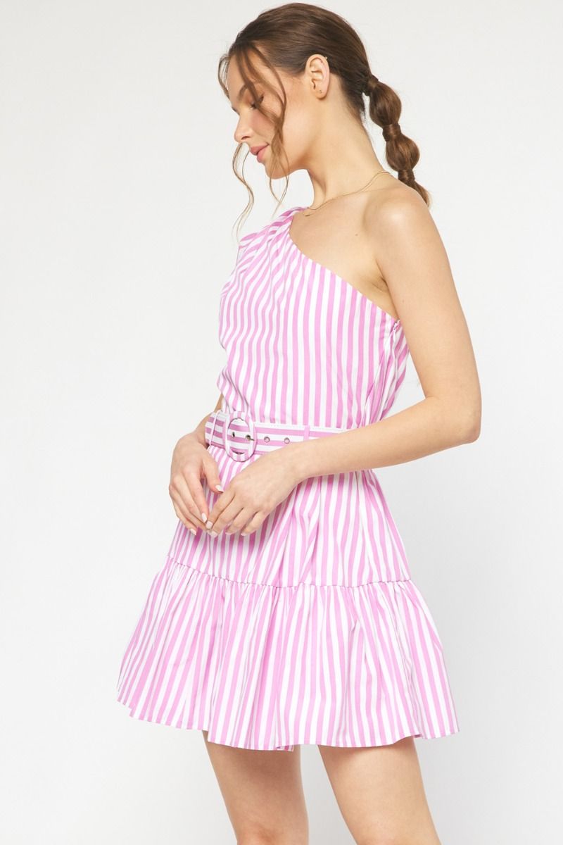 Augusta Dream Striped Dress - Pink