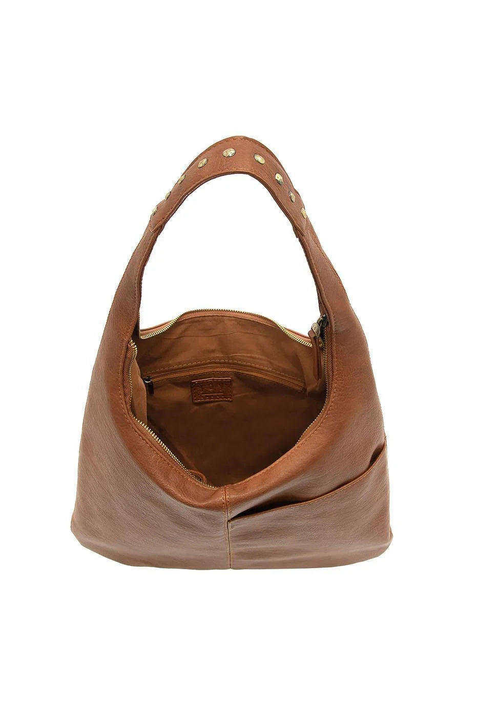 Joy Susan Harley Studded Hobo Bag - Saddle