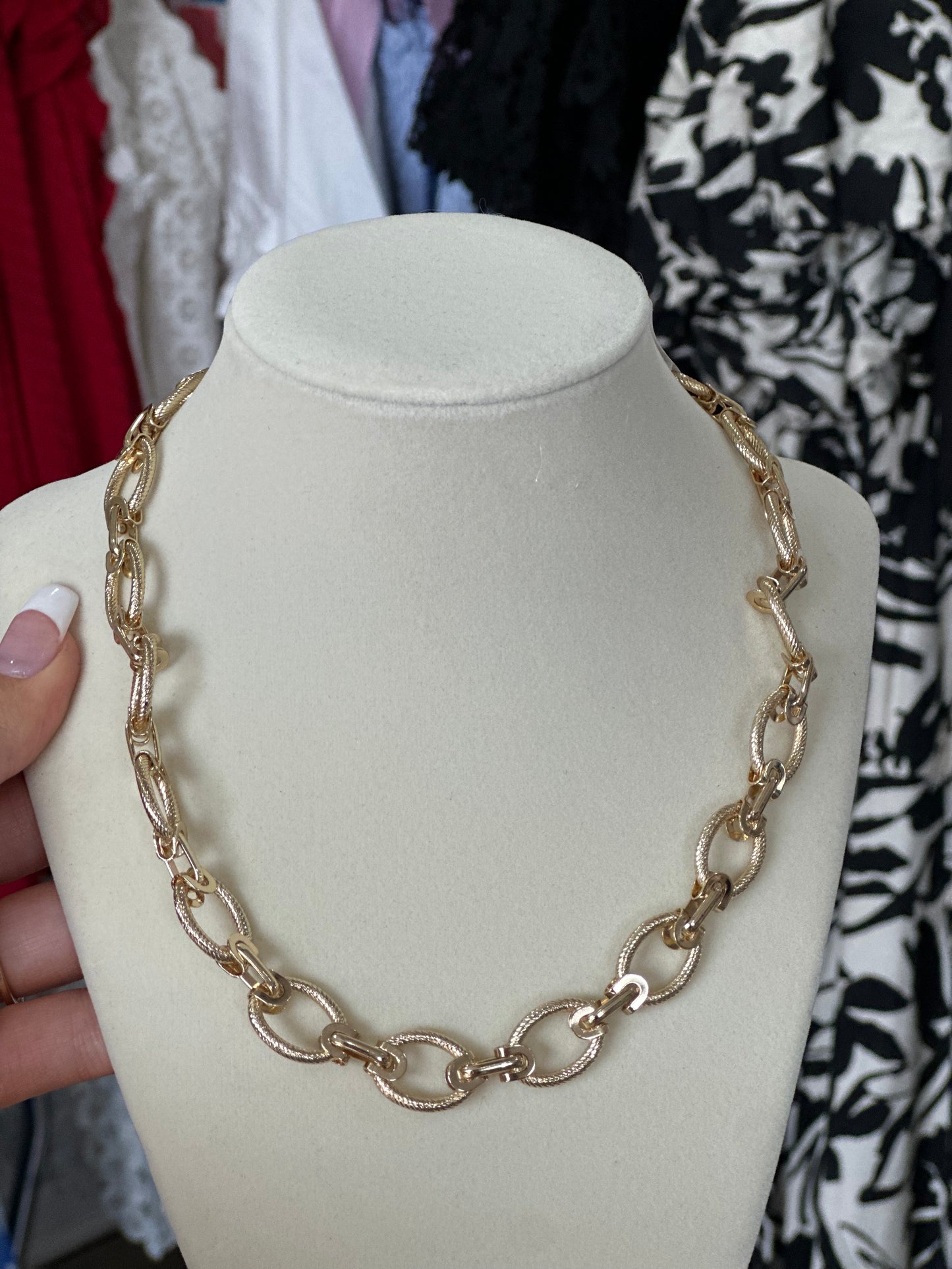 Large Gold Chain Necklace