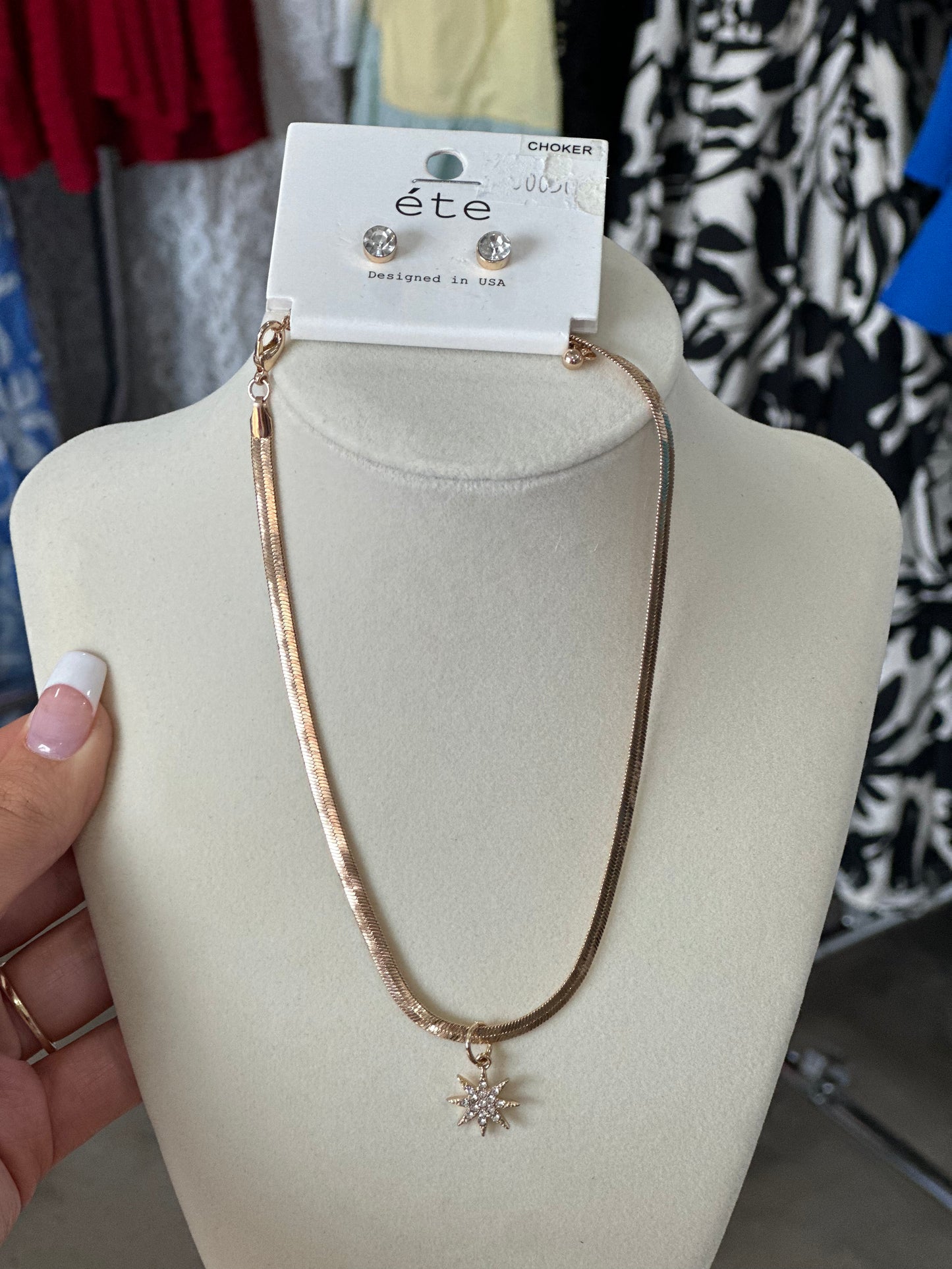 Star Necklace and Stud Earrings Set
