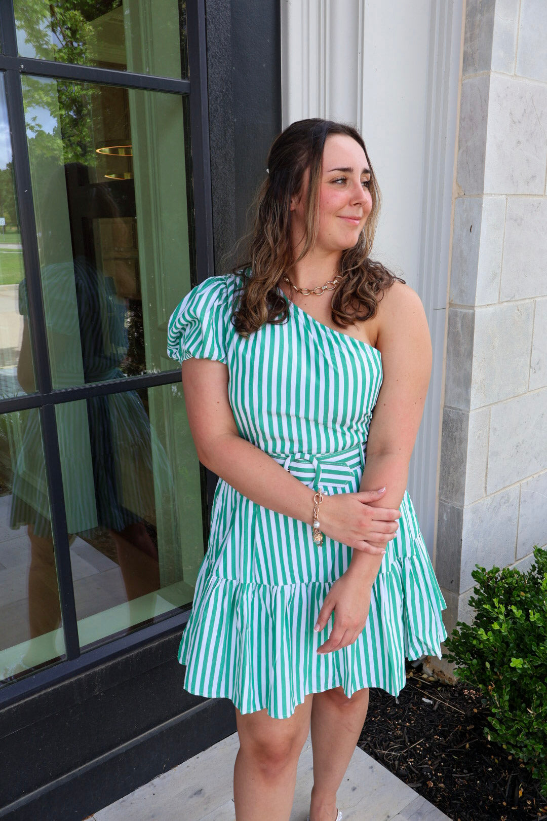 Augusta Dream Striped Dress - Green