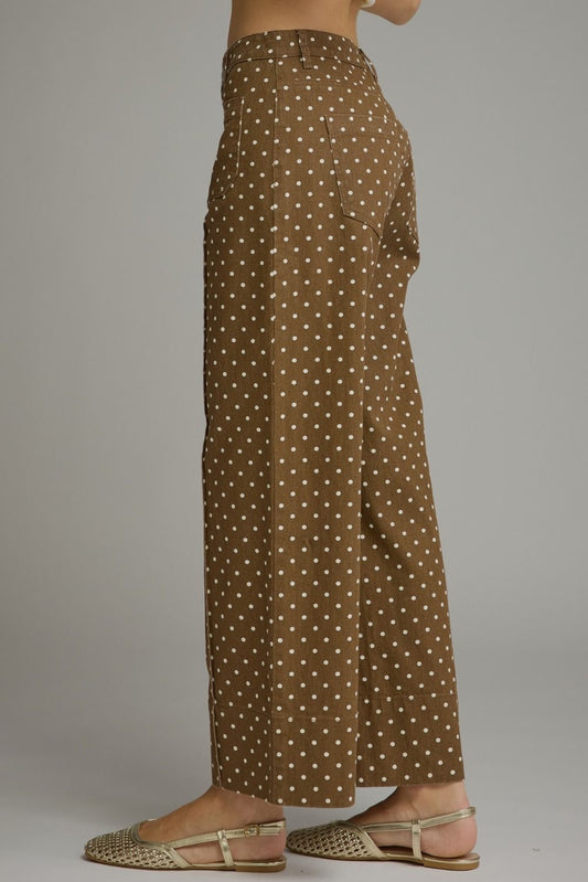 Entro Brown Polka Dot Pants