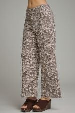 Entro Zebra Soft Material Pants - Ecru
