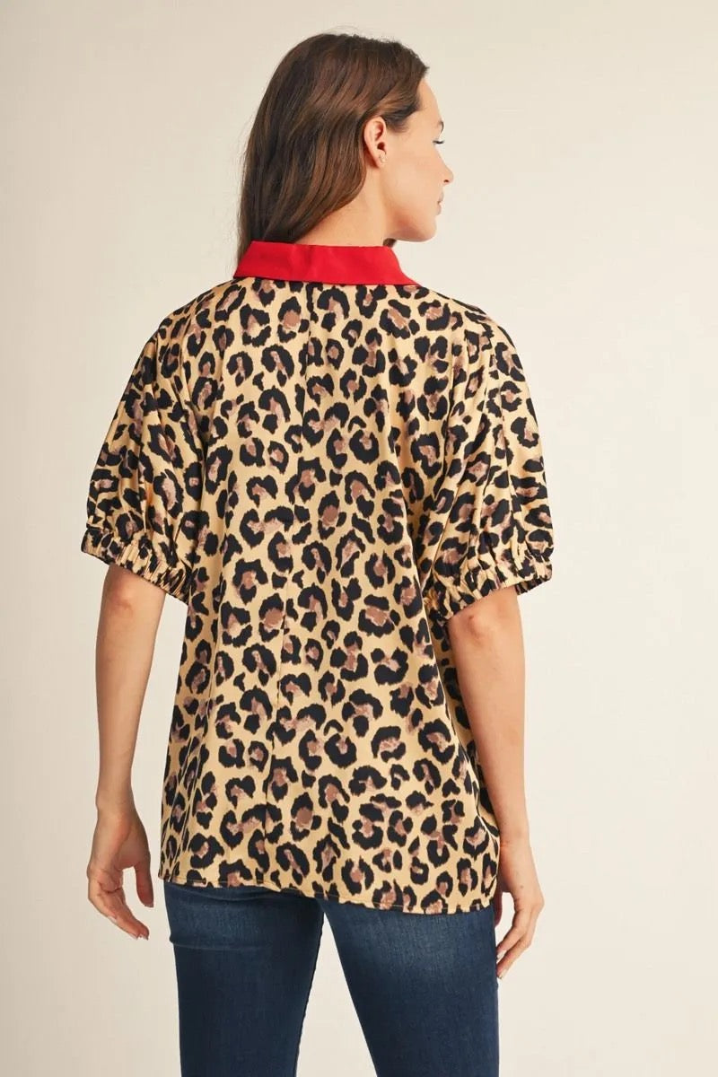 Wild Side Leopard & Red Top