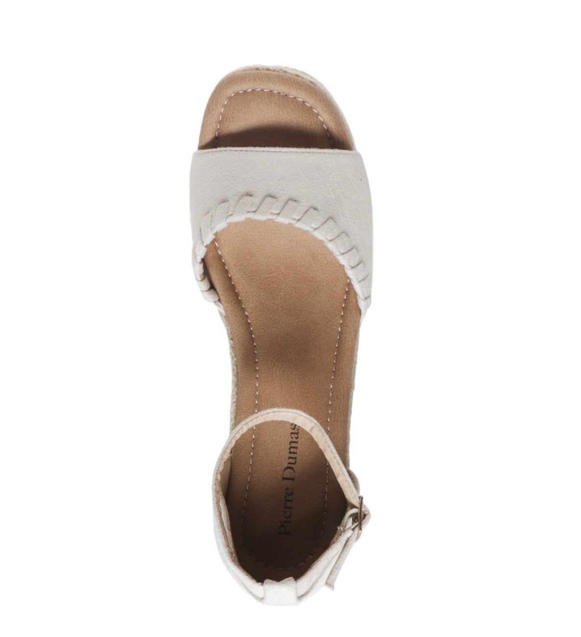 Pierre Dumas Wedge Sandals With Ankle Strap - Nude