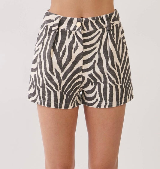 Zebra Print High Waist TCEC shorts