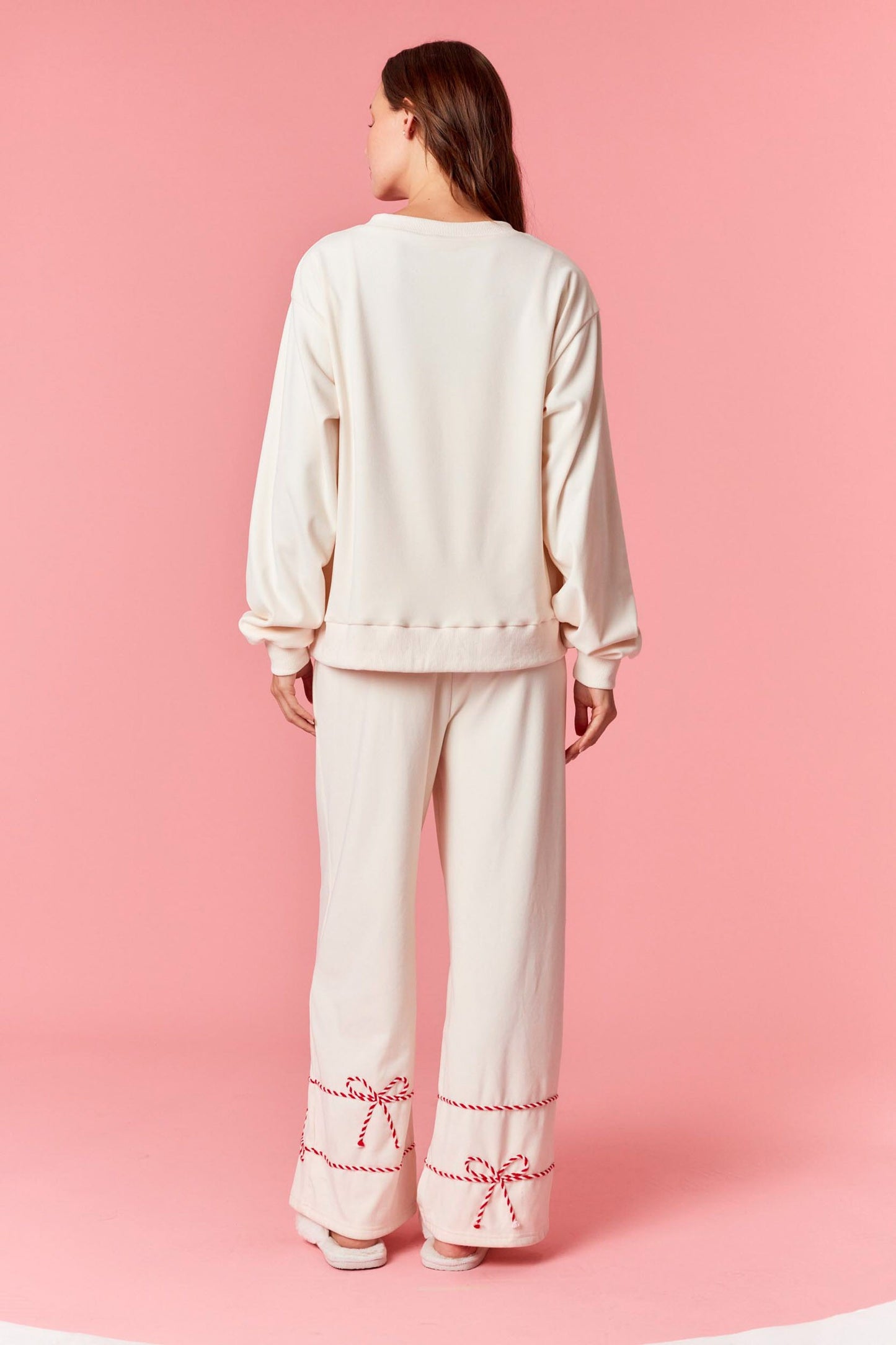 Candy Cane Trim Butter Soft Sweat Set