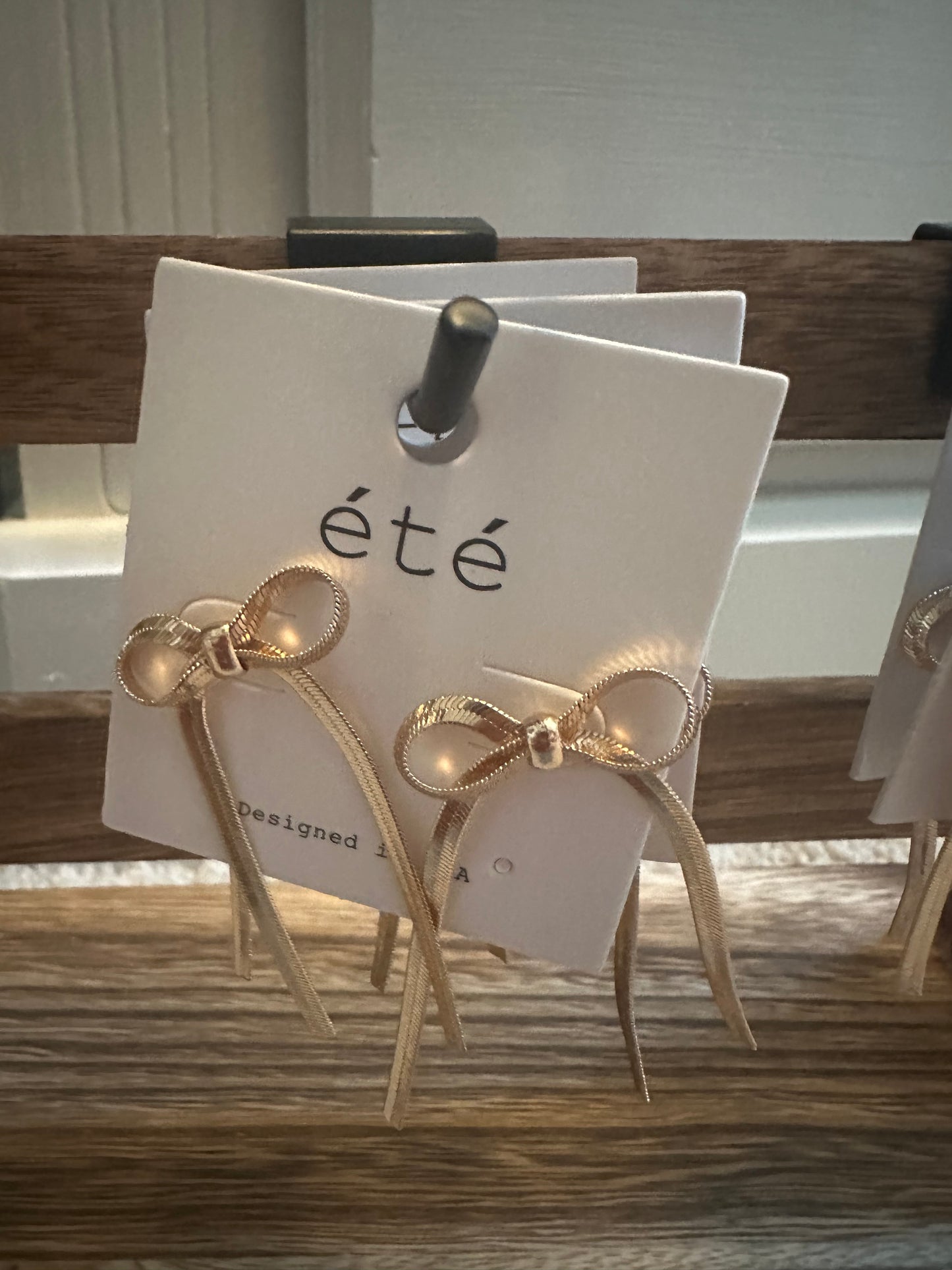 Gold Bow Earrings