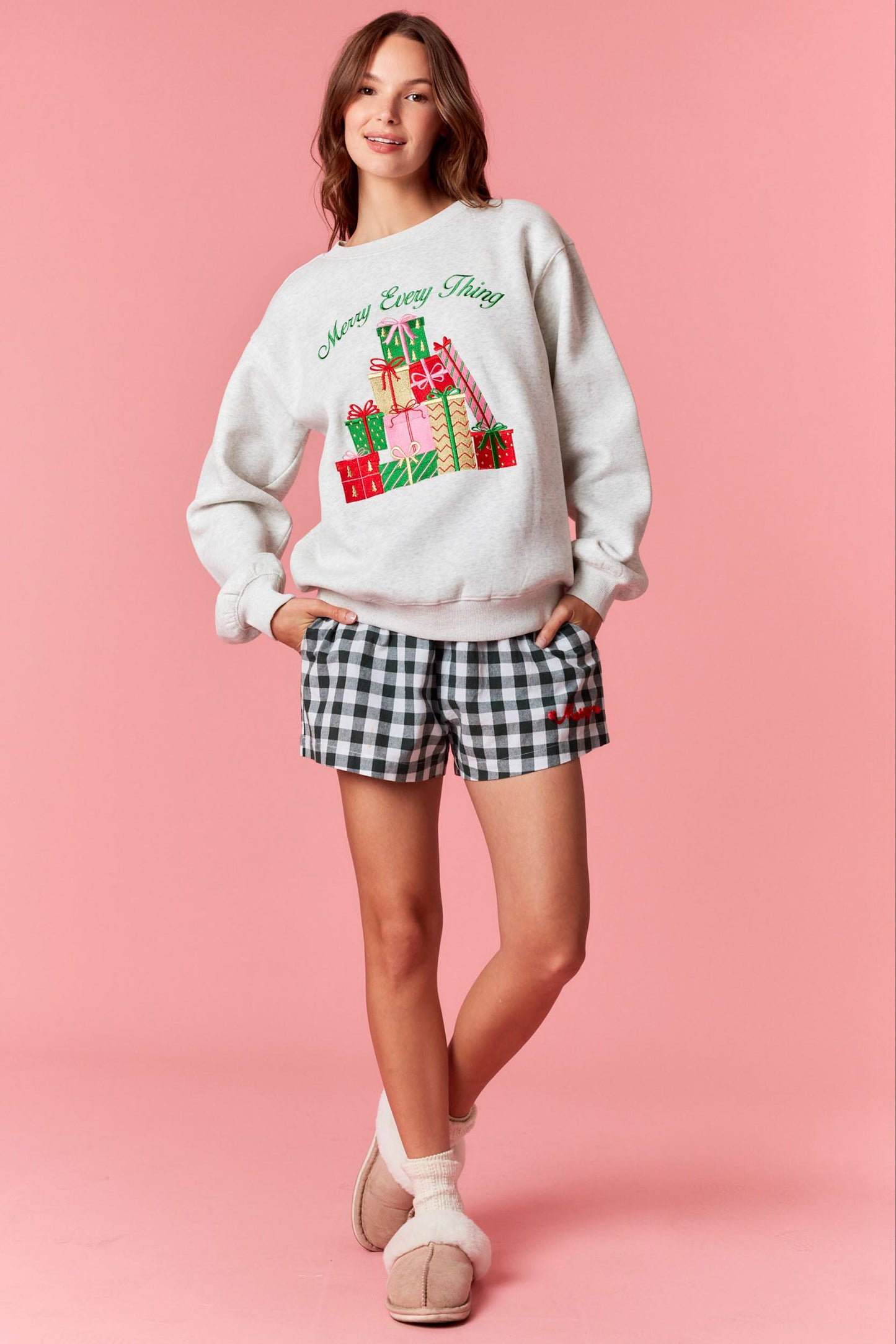“Merry Every Thing” Grey Sweatshirt