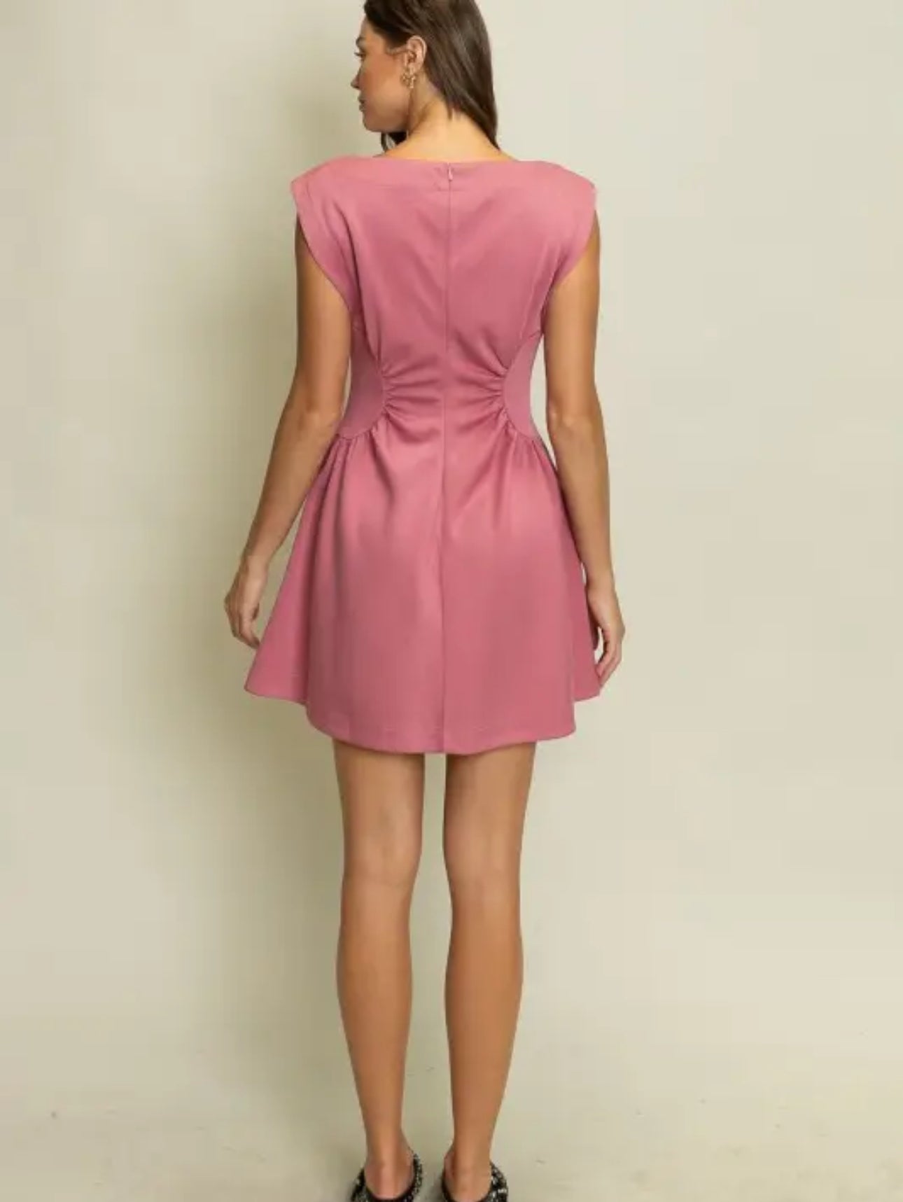 Raspberry Glace Side Panel Mini Dress