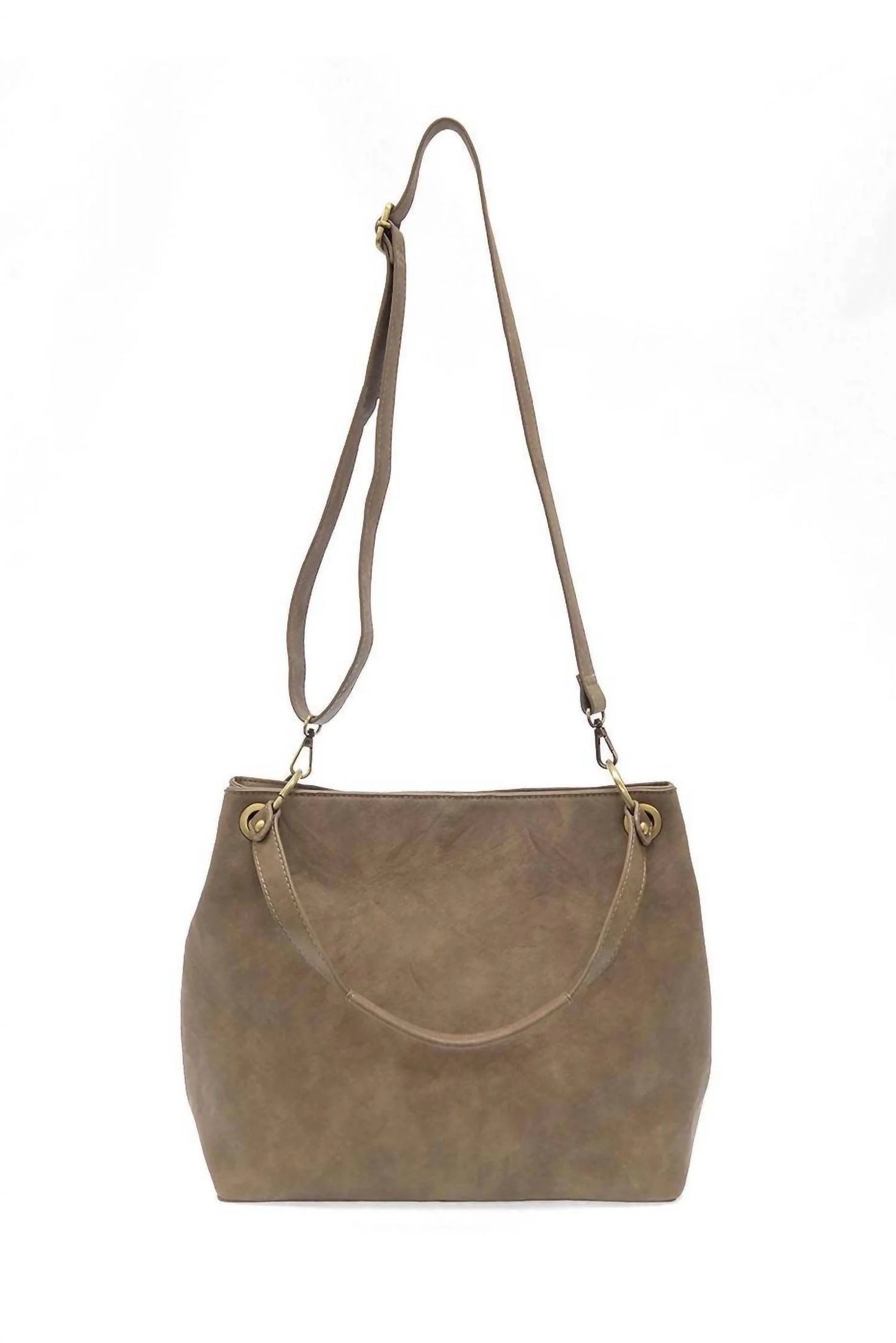 Joy Susan Jem Bucket Shoulder Bag - Dark Taupe