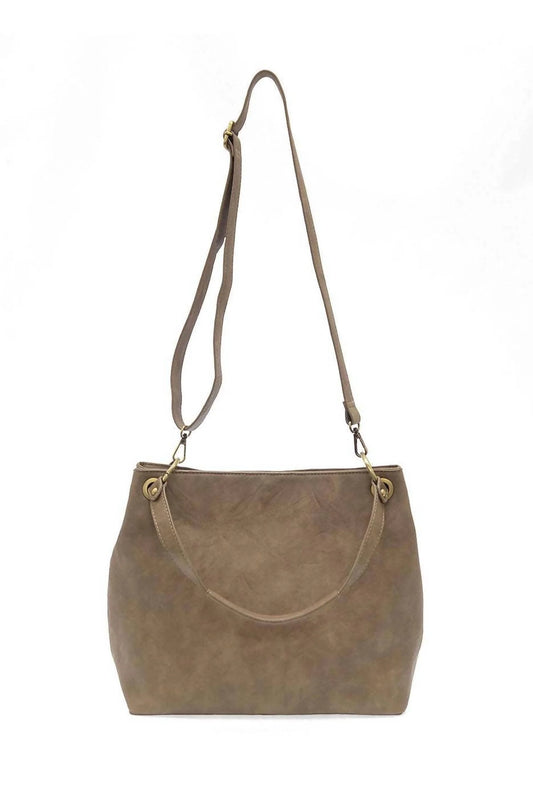 Joy Susan Jem Bucket Shoulder Bag - Dark Taupe