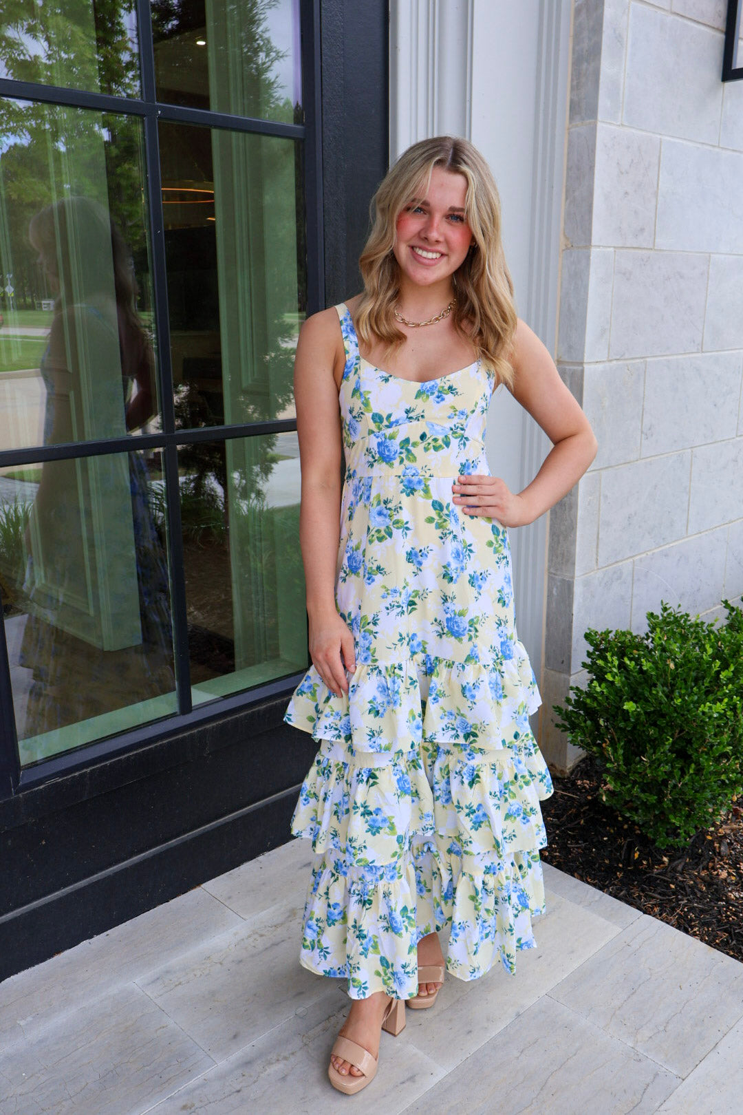 Garden Serenade Dress - Yellow