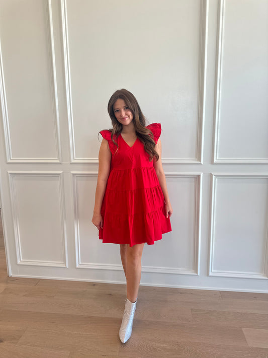 Red Sparklers Dress