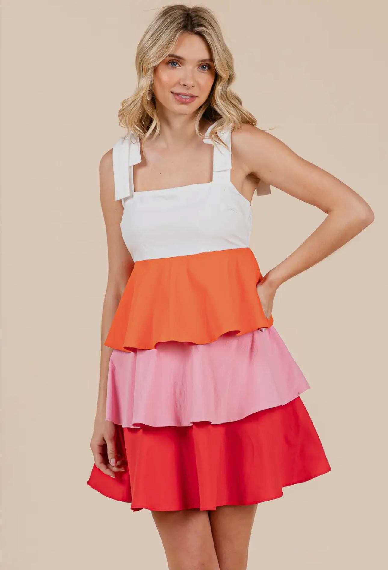 Sunset Tiered Mini Dress