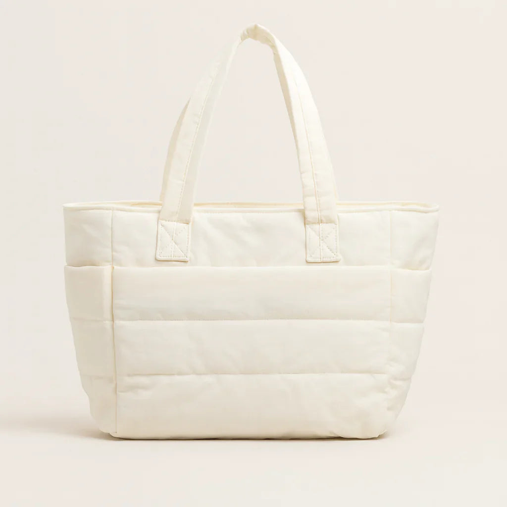 Puff Computer Tote Bag - Cream