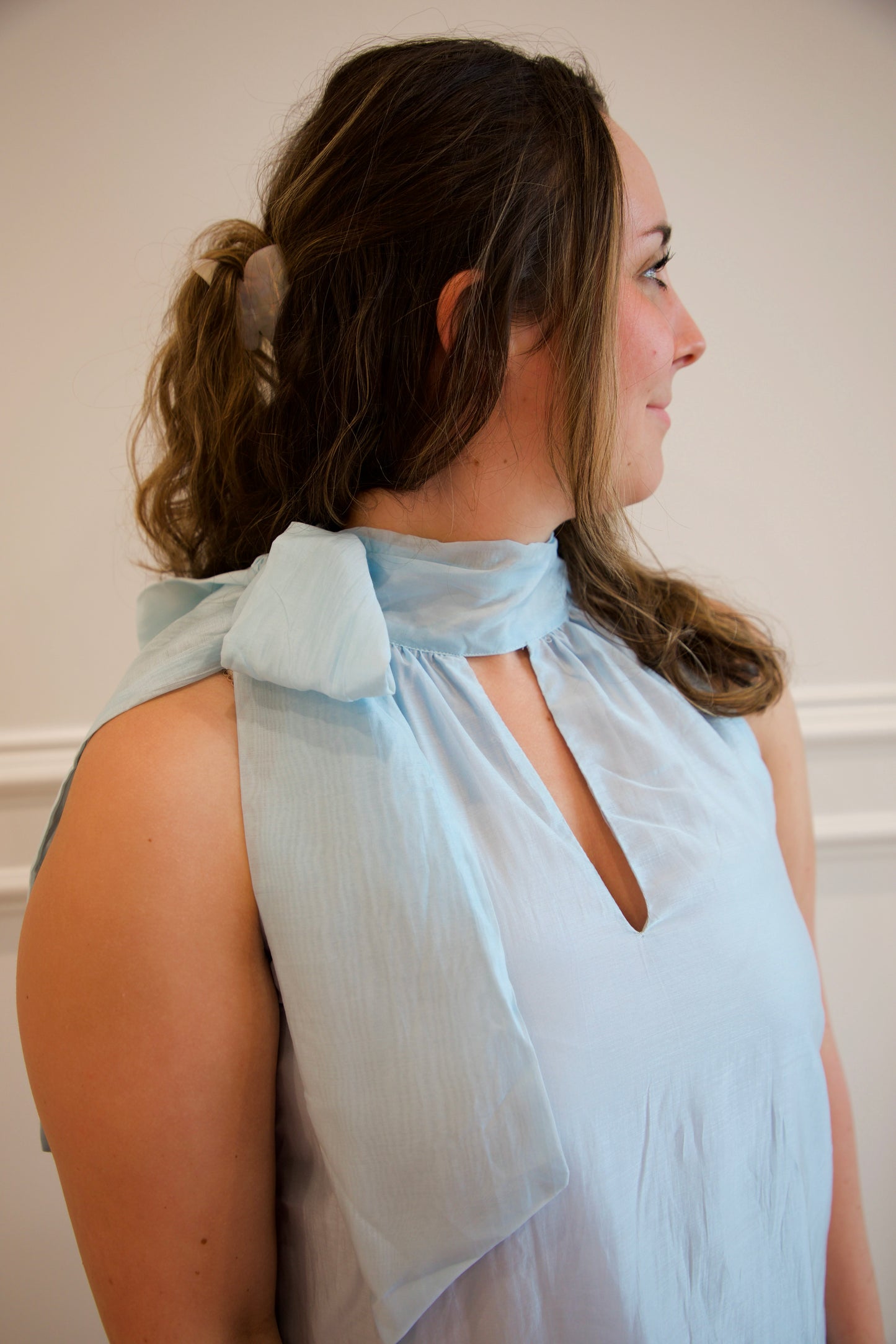 Something Blue Halter Dress