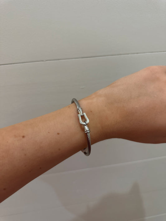 Equestrian Horse Bit Bracelet - Silver