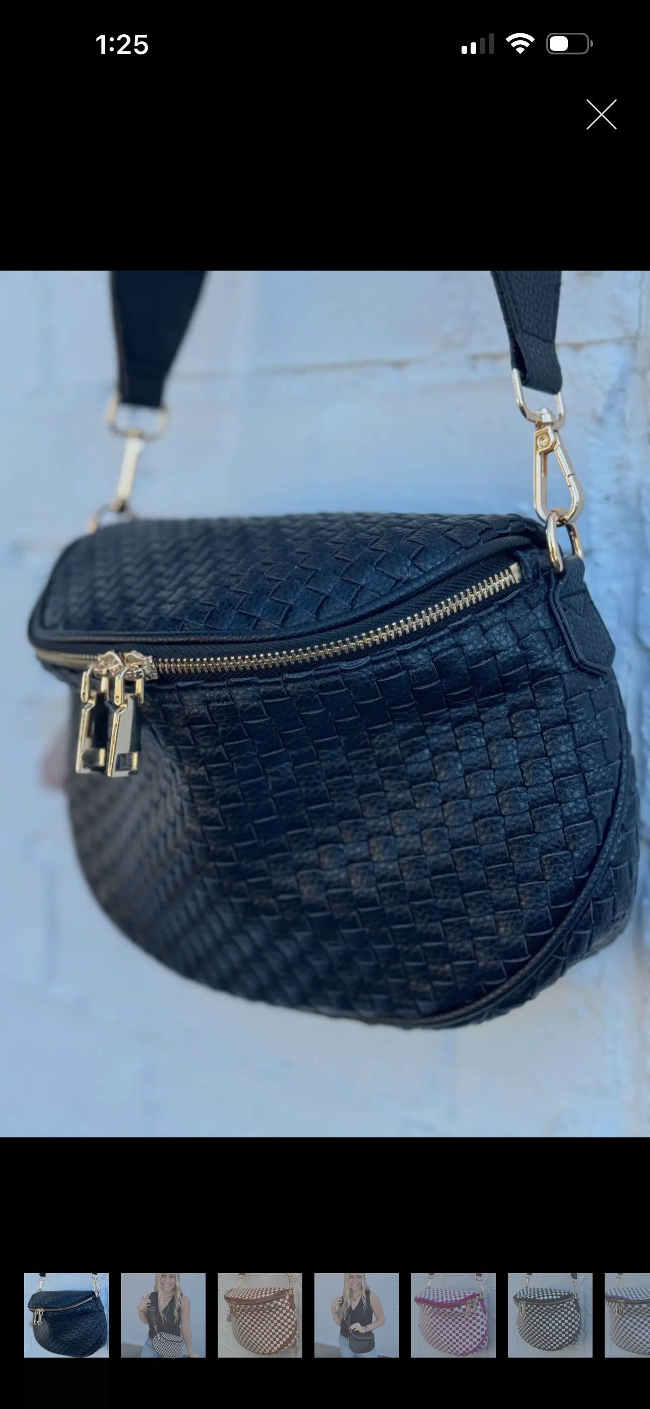 Black Woven Brooklyn Bum Bag