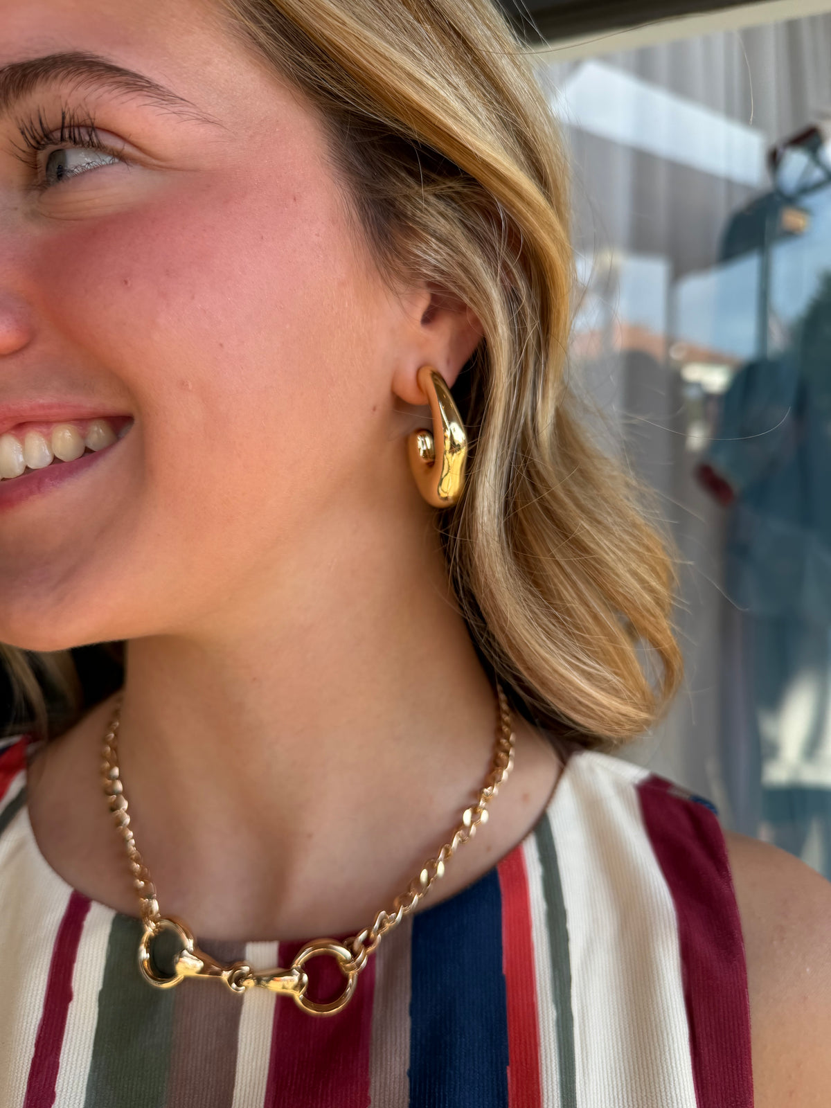 Gold Geometric Hoop Earrings