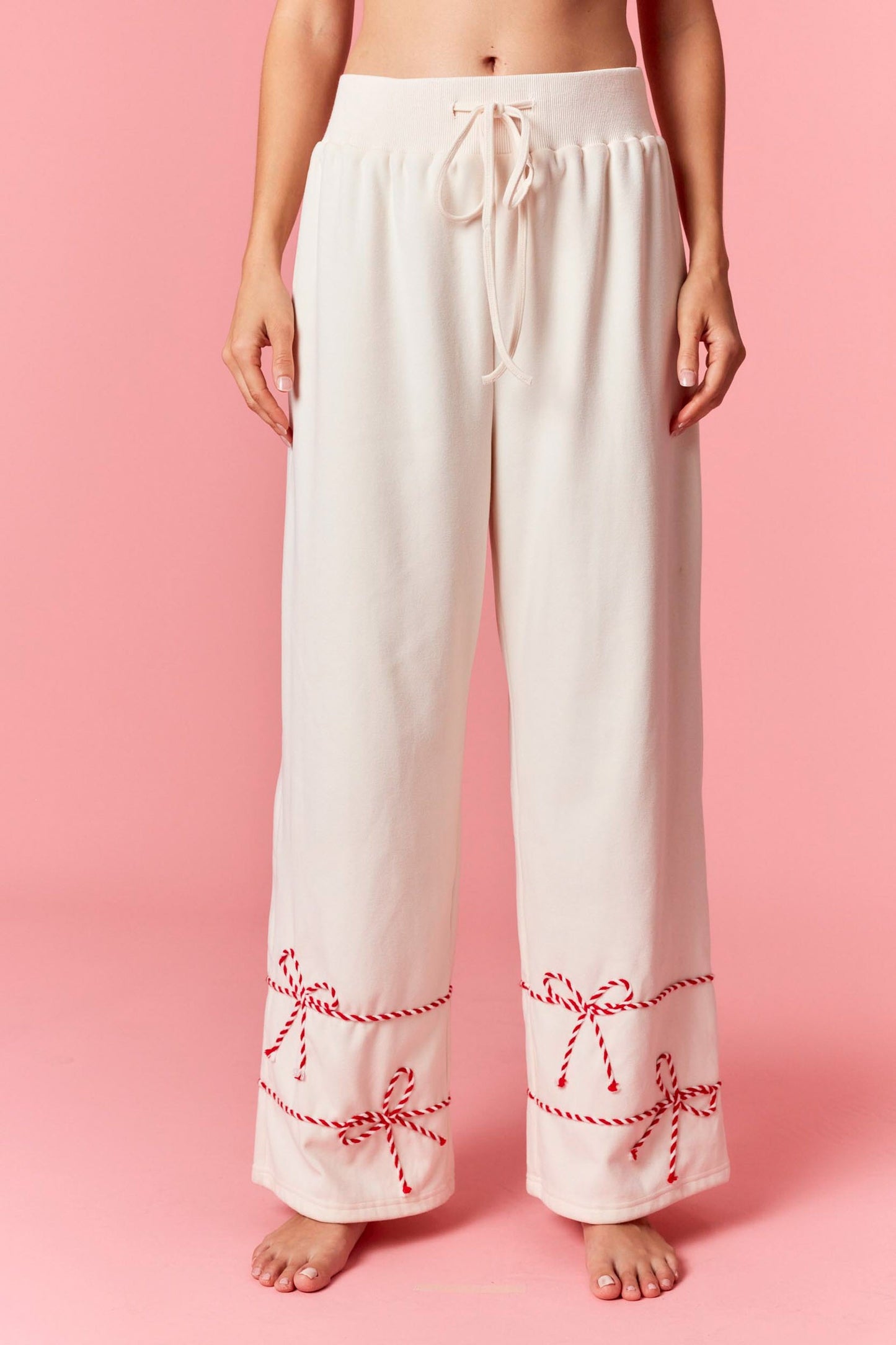 Candy Cane Trim Butter Soft Sweat Set