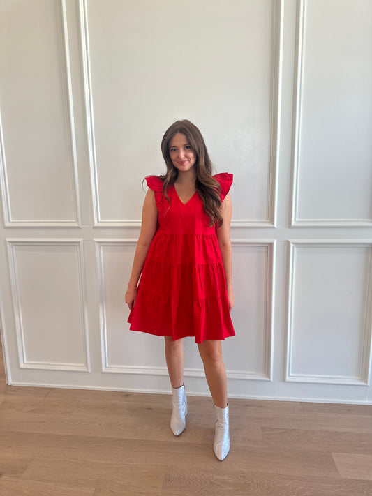 Red Sparklers Dress