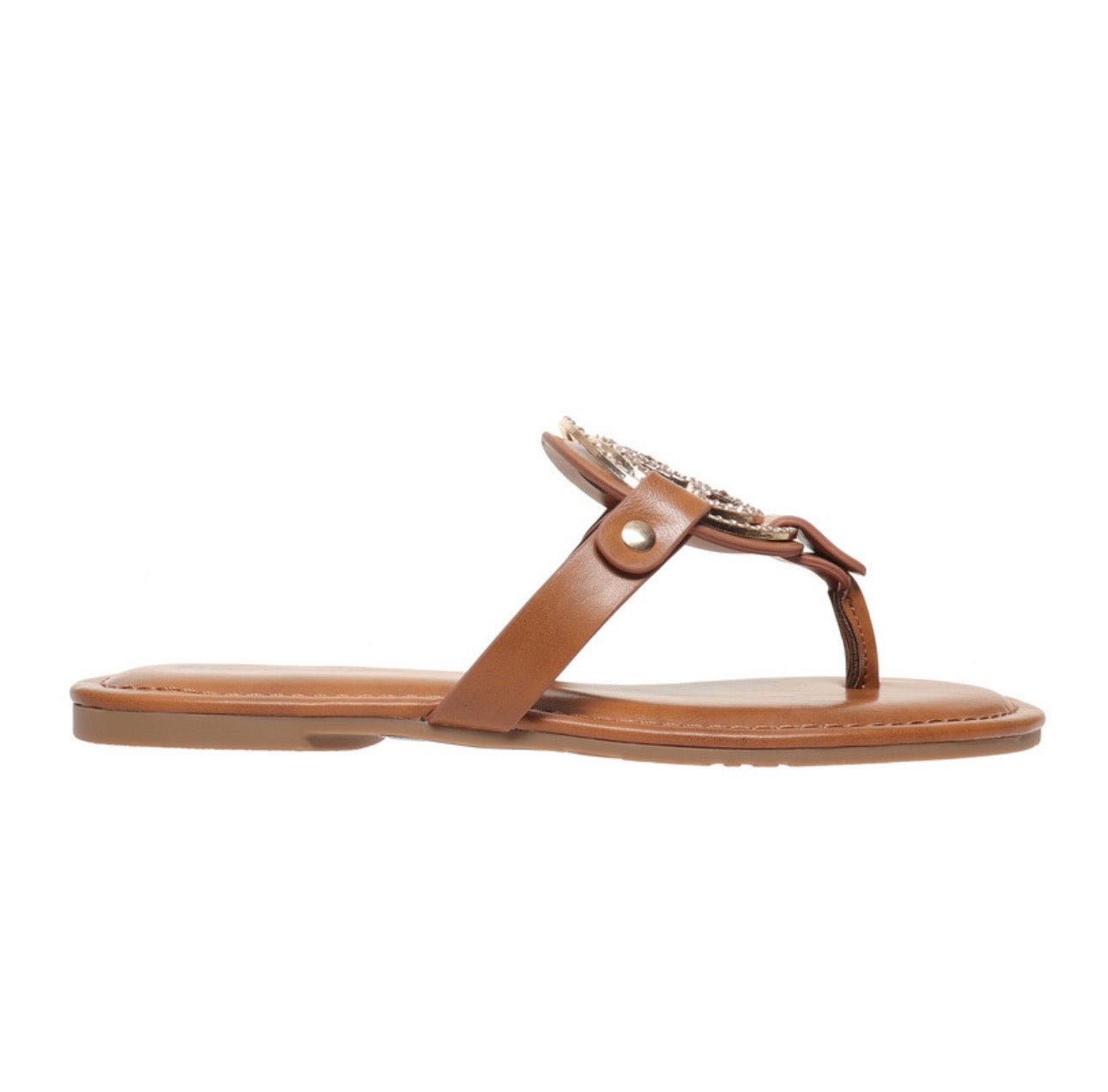 Pierre Dumas Medallion Slip On Sandals